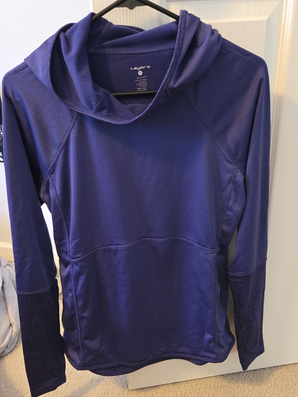 Layer 8 Women's Deep Purple Hooded Performance Pullover